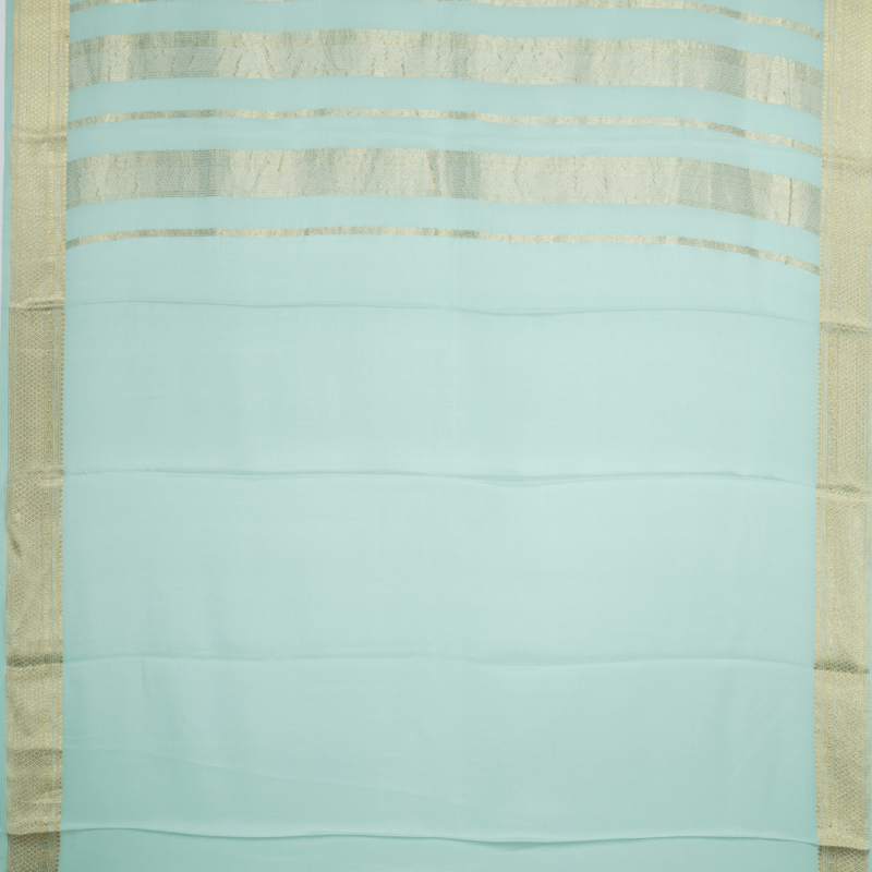 Pure mysore crepe checks meena weaving silk saree - Image 3
