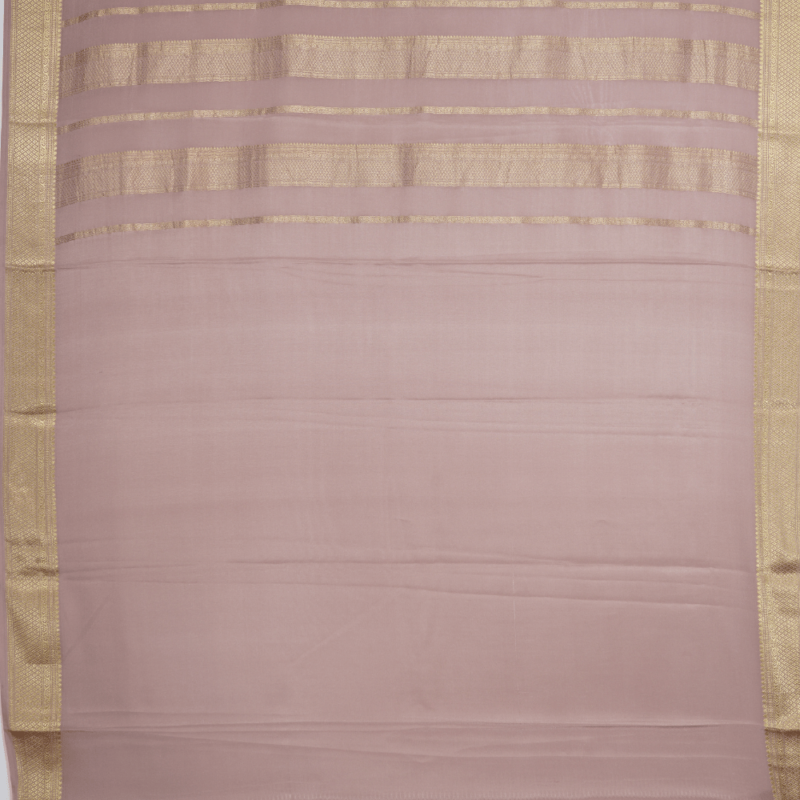Pure mysore crepe checks meena weaving silk saree - Image 3