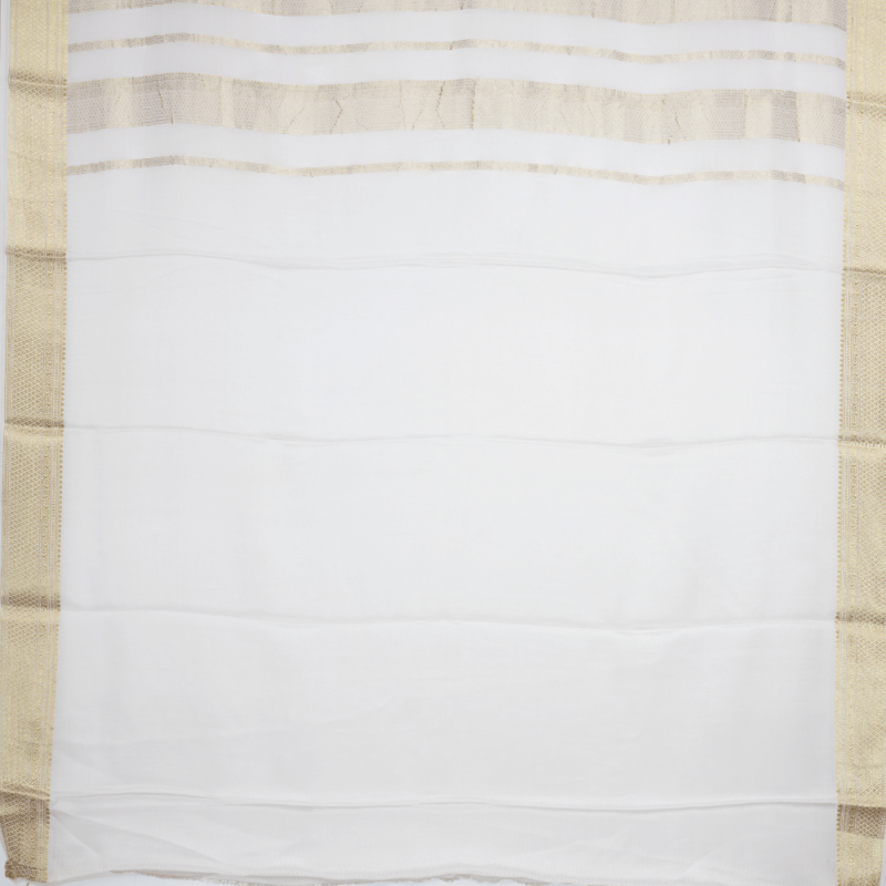 Pure mysore crepe checks meena weaving silk saree - Image 3