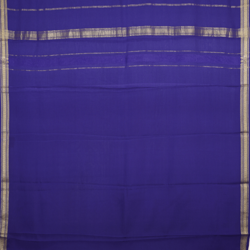 Pure mysore crepe constast piping border saree - Image 4