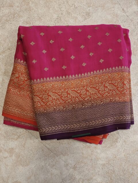 Pure banarasi crepe 3D